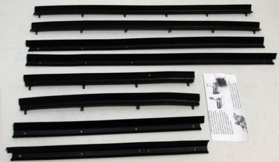 1975-79 Nova 4 Door Sedan Replacement Window Felts Whiskers Kit (8pcs)