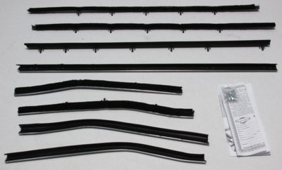 1966-67 Cutlass Convertible Authentic Window Felts Whiskers Kit (8pcs)