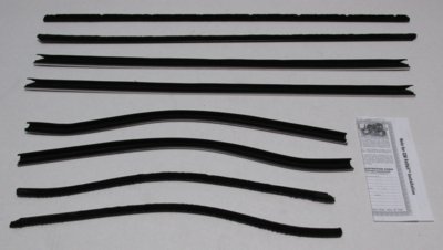 1966-67 Cutlass Supreme 2 Door Hardtop Authentic Window Felts Whiskers Kit W/ Buick Special Moldi...