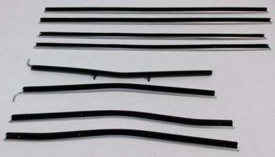 1966-67 Cutlass 2 Door Hardtop Replacement Window Felts Whiskers Kit (8pcs)