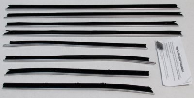 1968-69 Cutlass Convertible Replacement Window Felts Whiskers Kit (8pcs)