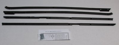 1965-66 Bonneville 2 Door Hardtop Outers Only Authentic Window Felts Whiskers Kit (4pcs)