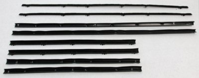 1964 GTO & Lemans 2 Door Sedan Replacement Window Felts Whiskers Kit (8pcs)