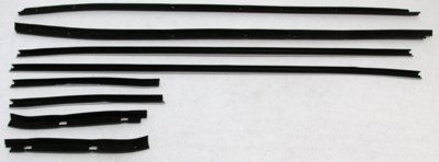 1971-73 Cougar XR-7 Coupe Replacement Window Felts Whiskers Kit (8pcs)