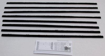 1963-65 Fairlane 2 Door Sedan Authentic Window Felts Whiskers Kit