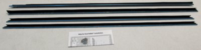 1968-69 Ranchero Authentic Window Felts Whiskers Kit With Chrome Bead Inners & Outers (4pcs)