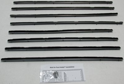 1960-63 Falcon Tudor Sedan Authentic Window Felts Whiskers Kit (8pcs) The Thick Ones