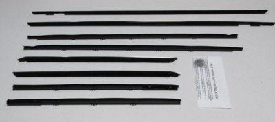 1963 Galaxie 500 XL Convertible Authentic Window Felts Whiskers Kit (8pcs)