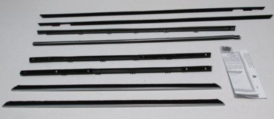 1963 Galaxie 500 XL 2 Door Notchback Authentic Window Felts Whiskers Kit (8pcs)