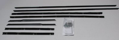 1965-66 Galaxie Convertible Authentic Window Felts Whiskers Kit (8pcs)