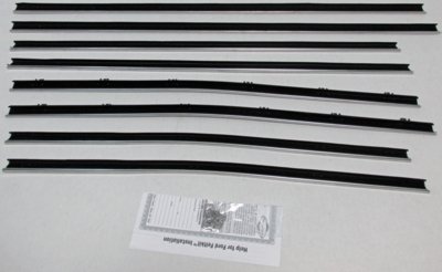 1971-72 LTD 4 Door Hardtop Authentic Window Felts Whiskers Kit (8pcs)