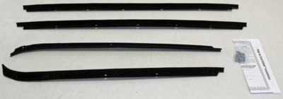 1975-78 Full-Size Wagon Door Outers Only Authentic Window Felts Whiskers Kit (4pcs)