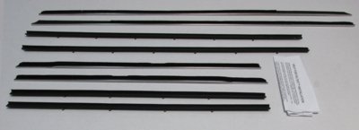 1967-68 Mercury Monterey, Meteor, Parklane Convertible Authentic Window Felts Whiskers Kit (8pcs)