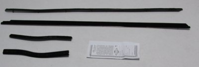 1967-68 Mustang Convertible Outers Only Authentic Window Felts Whiskers Kit (4pcs)