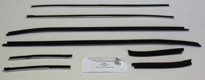 1971-73 Mustang Coupe Authentic Window Felts Whiskers Kit (8pcs)