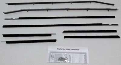 1958-60 Thunderbird 2 Door Hardtop Authentic Window Felts Whiskers Kit (4pcs)