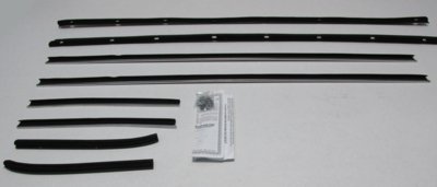 1968-71 Thunderbird 2 Door Hardtop Authentic Window Felts Whiskers Kit (8pcs)