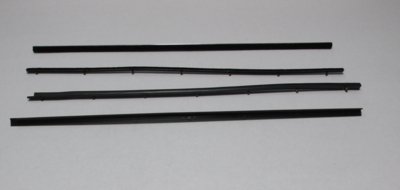 1970-71 Torino Doors Only Authentic Window Felts Whiskers Kit, Also Fits Fairlane (4pcs)