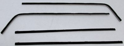 1966-67 Dodge Charger Outers Only Authentic Window Felts Whiskers Kit (4pcs)