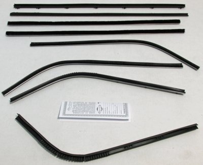 1967-69 Barracuda Fastback Authentic Window Felts Whiskers Kit (8pcs)