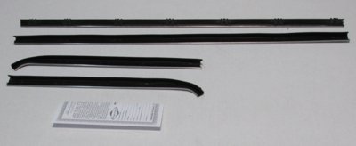 1967-69 Barracuda Notchback Outers Only Authentic Window Felts Whiskers Kit (4pcs)