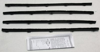 1967-69 Dart 4 Door Sedan Outers Only Authentic Window Felts Whiskers Kit (4pcs)