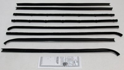 1968-70 Plymouth B-Body Authentic Window Felts Whiskers Kit (8pcs)