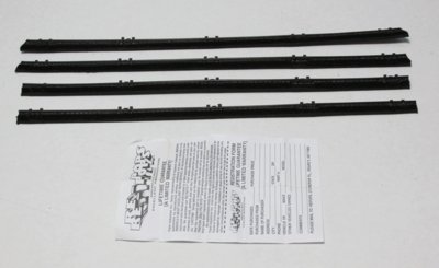 1966-70 Mopar B-Body 4 Door Sedan Outers Only Authentic Window Felts Whiskers Kit (4pcs)