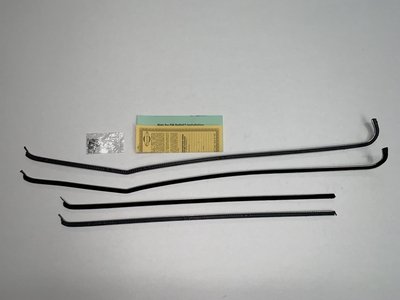 1955-57 Chevy 210 or Bel Air 2 Door Sedan Authentic Window Felts Whiskers Kit Inners Only (4pcs)