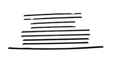 1964 Country Squire 4 Door Wagon Authentic Window Felts Whiskers Kit with Tailgate Outer (9pcs)