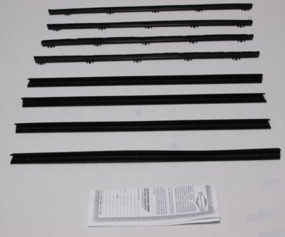 1967-69 Dart 4 Door Sedan Authentic Window Felts Whiskers Kit (8pcs)