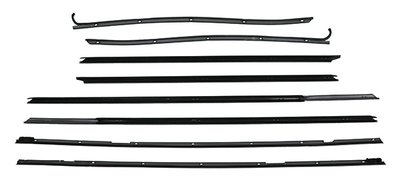 1965-66 Buick Lesabre 2 Door Hardtop Authentic Style Window Felts Whiskers Kit (8pcs)