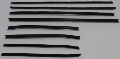 1966-67 Skylark Convertible With Buick Special Molding Authentic Window Felts Whiskers Kit (8pcs)