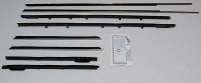 1963-64 Lesabre Convertible Authentic Window Felts Whiskers Kit (8pcs)