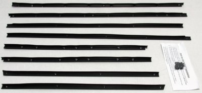 1964 Skylark 2 Door Hardtop Replacement Window Felts Whiskers Kit (8pcs)