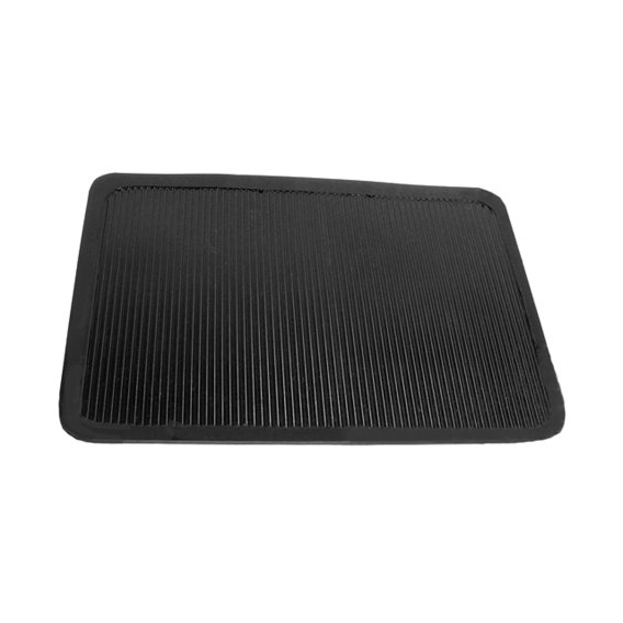 Metro Small Mat 8-1/4" wide X 5-3/4" long, Black Rubber, 1/8" Thickness; RM 4