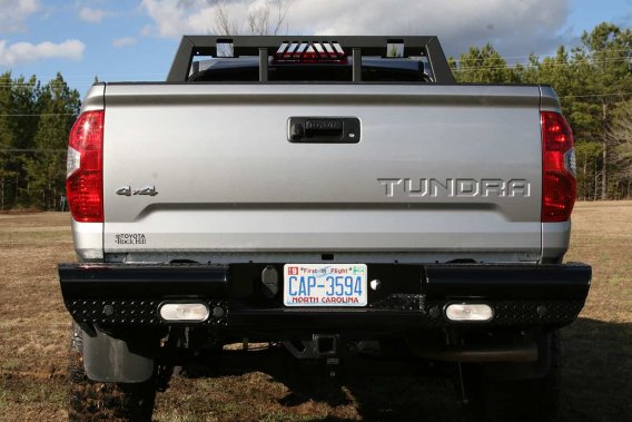 Fab Fours TT07-T1550-1 Black Steel Ranch Rear Bumper For 07-13 Toyota Tundra