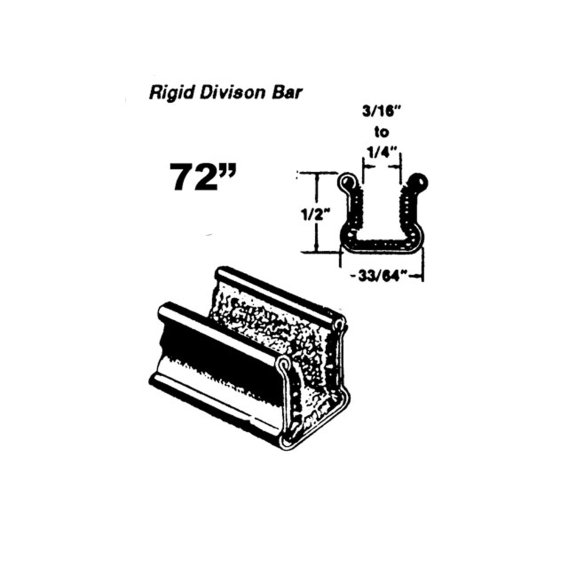 Metro Rigid division-bar channel For Buick Century 1954-1958, Skylark 1954,; WC 1-72