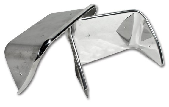 C3 1970-1973 Corvette Exhaust Bezels Polished Stainless Steel