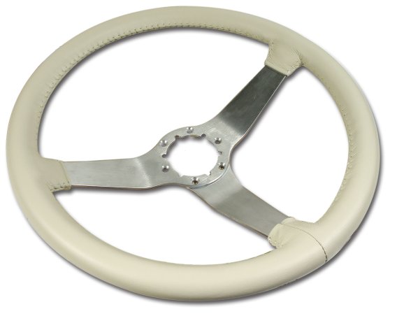 Steering Wheel Oyster Leather Satin Spokes For 1979 Corvette