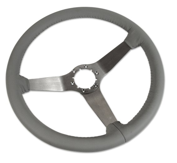 Steering Wheel Smoke Leather Satin Spokes For 1977 Corvette