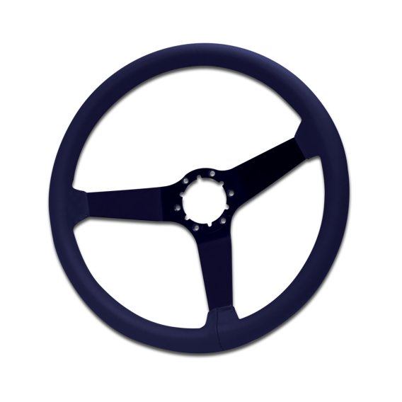 Steering Wheel Dark Blue Leather Black Spokes For 1982 Corvette