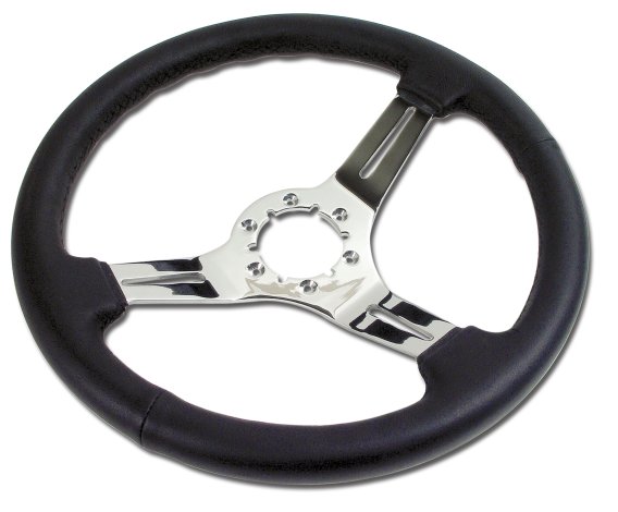 1968-1982 C3 Corvette Black Leather Steering Wheel