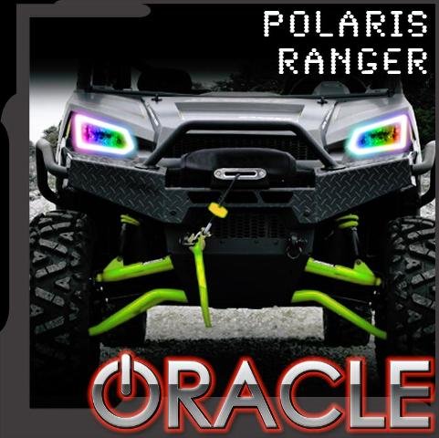 For 2014-19 Polaris Ranger 570/900/1000 Dynamic RGBW Headlight Halo Kit Oracle