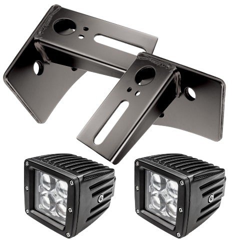 LEDs for Jeep JK Lower Windshield Mount Brackets + Lights Combo Oracle