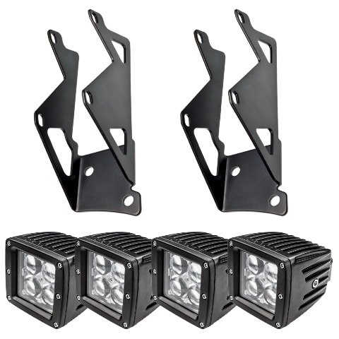 LEDs for Jeep JK Dual Mounting Pillar Brackets + Lights Combo Oracle