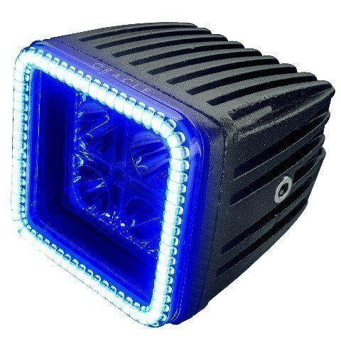 Off-Road 3" 20W Square Spotlight with Halo Oracle