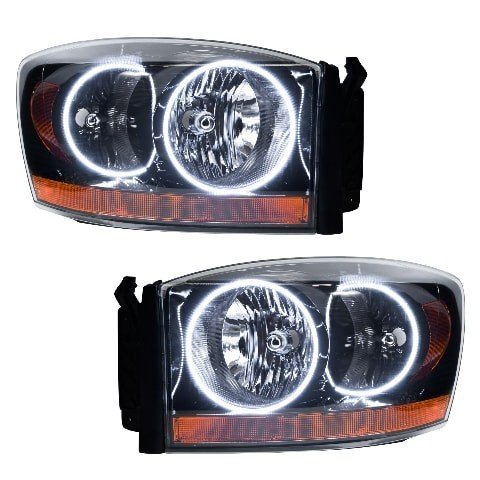 For 2006 Dodge Ram SMD Headlights - Black Oracle