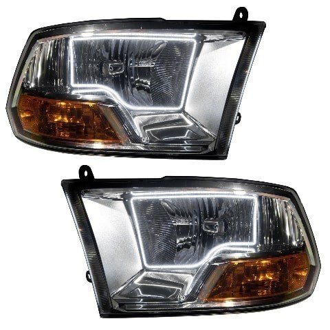 For 2009-2012 Dodge Ram Non-Sport SMD Headlights - Chrome Oracle