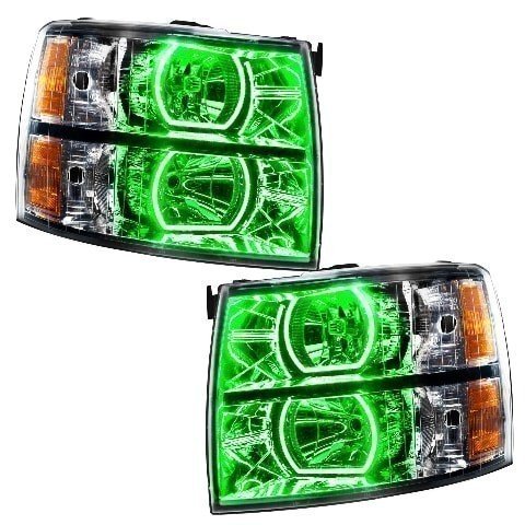 For 2007-2013 Chevrolet Silverado PLASMA Headlights - Square Style Oracle